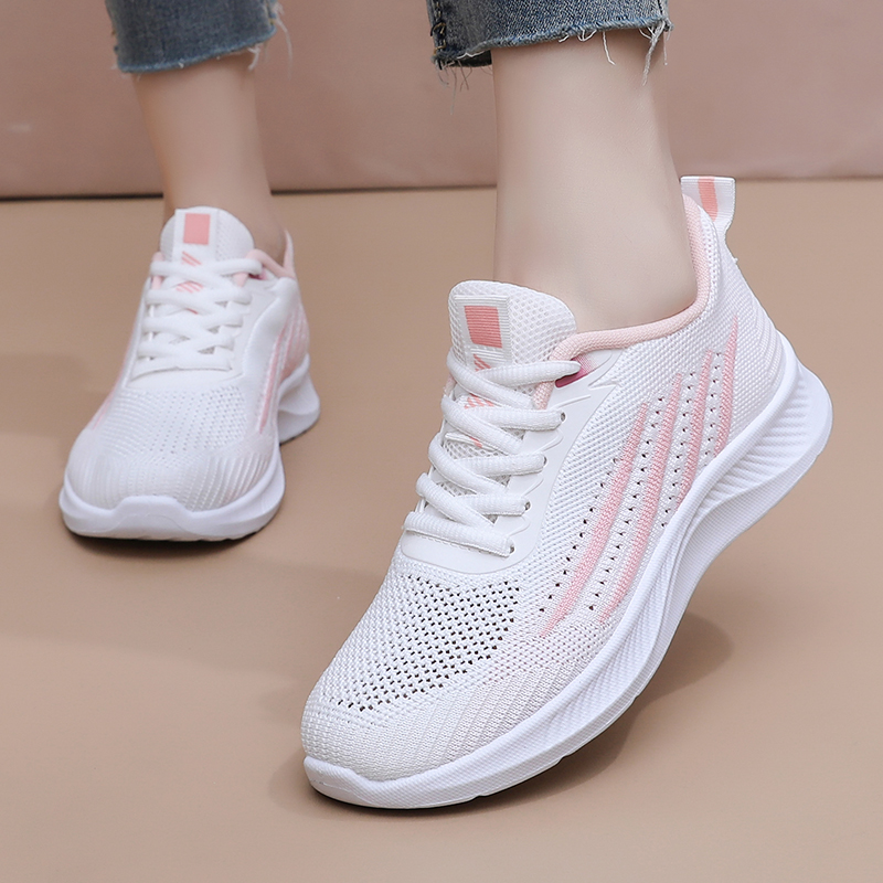 Sneakers casual da donna in re - Knit Fabric Lace Up Sneakers recensione e prezzo
