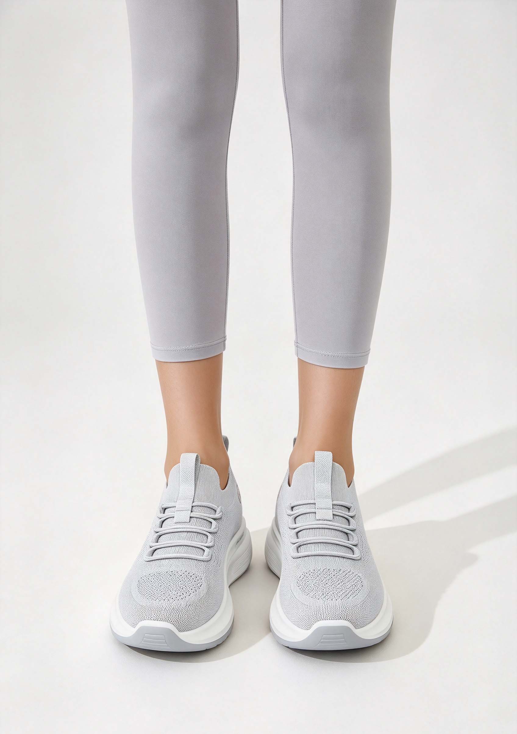 Scarpe da passeggio con suola  - Knit Fabric Lace Up Sneakers recensione e prezzo